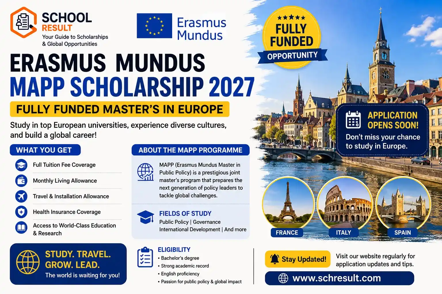 Erasmus Mundus MAPP Scholarship 2027 – Fully Funded Master’s in Europe