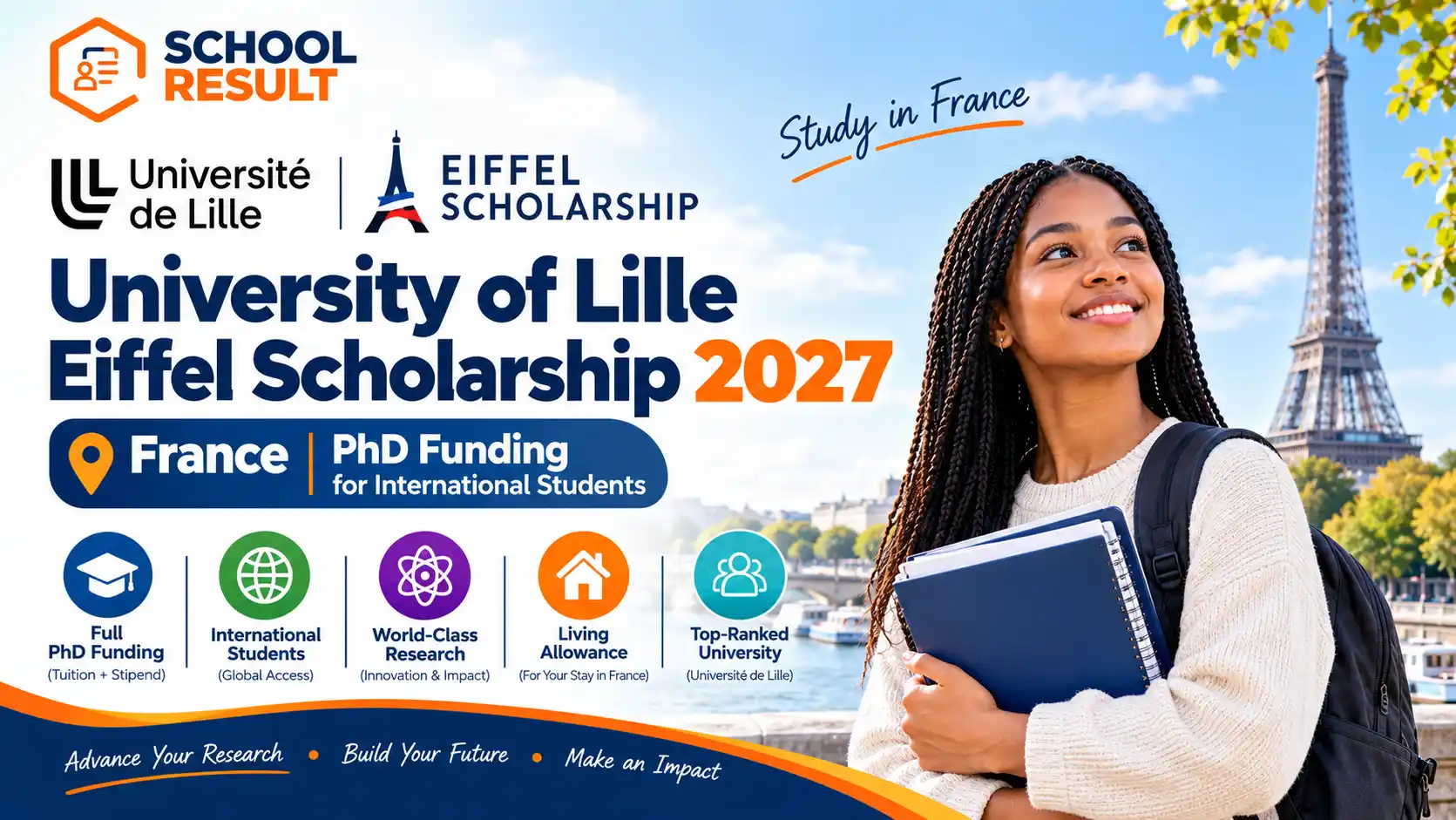 University of Lille Eiffel Scholarship 2027 in France (PhD Funding for International Students)